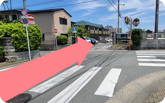 十字路の写真